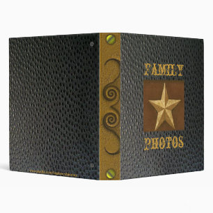 Family Star Photos Tool Leather Look Design Album Binder