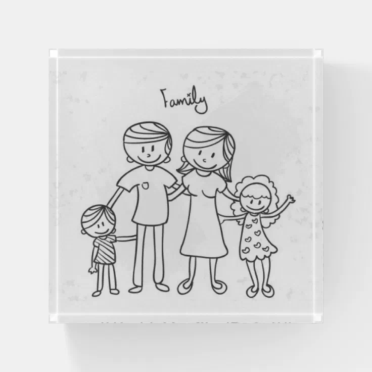 stick figure families coloring pages