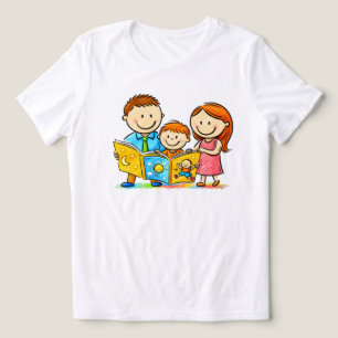 Family Storytime Joy Minimalist T‑Shirt Tri-Blend Shirt