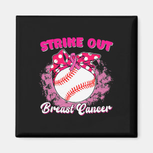 Family Strike Out Breast Cancer Awareness Baseball Magnet