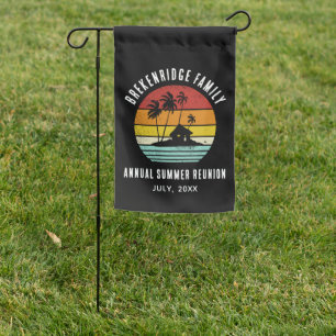 Family Summer Beach House Reunion Matching Garden Flag