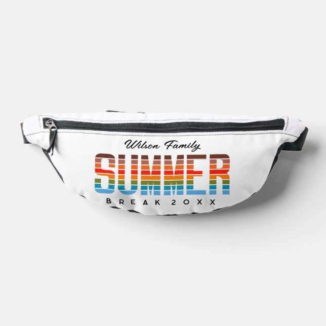 Family Summer Break Gathering Sunset Ocean Fanny Pack (Lay Down)