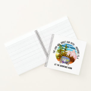 Family Summer Camping Christian Van Life Notebook