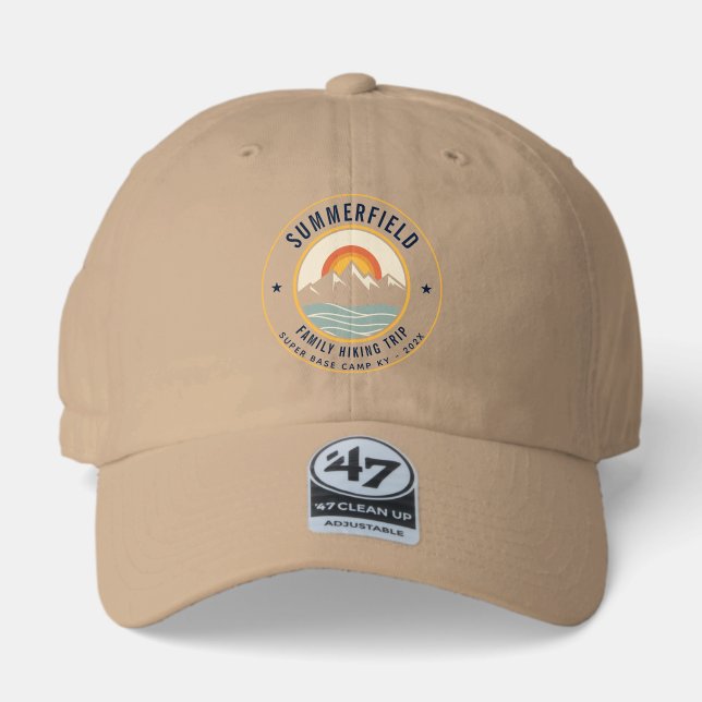 Family Summer Hiking Trip Matching Custom 47 Brand Hat (Front)