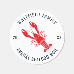 Family Summer Lobster Boil Seafood Classic Round Sticker
