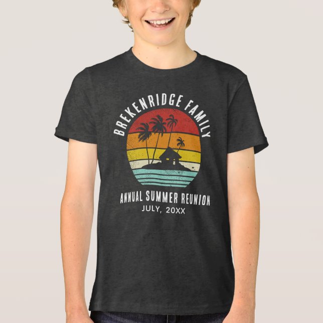 Family Summer Reunion Beach House Matching Tri-Blend Shirt (Front)