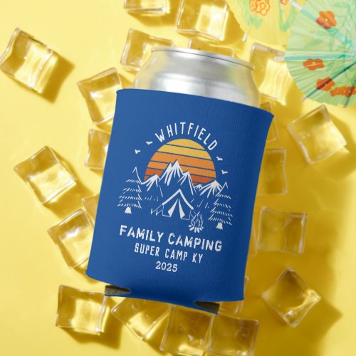 Family Summer Vacation Camping Custom Can Cooler