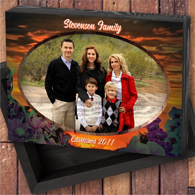 Family Sunset 2584 Wooden Box Sign (Creator Uploaded)