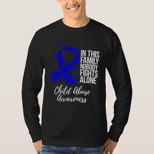 Family Support Child Abuse Awareness T-Shirt (Front)
