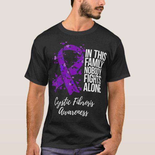 Family Support Cystic Fibrosis Awareness T_Shirt