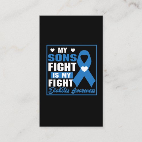 Family Support Diabetic Son Diabetes Awareness Business Card