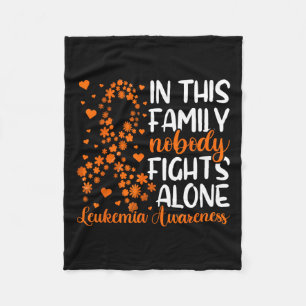 Family Support Leukemia Awareness Fleece Blanket