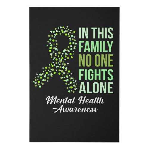 Family Support Mental Health Matters Awareness Faux Canvas Print