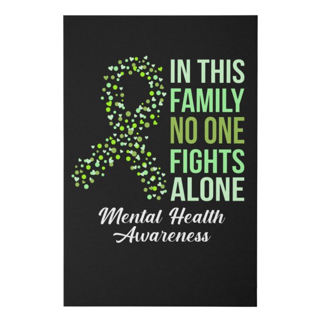 Family Support Mental Health Matters Awareness Faux Canvas Print (Front)