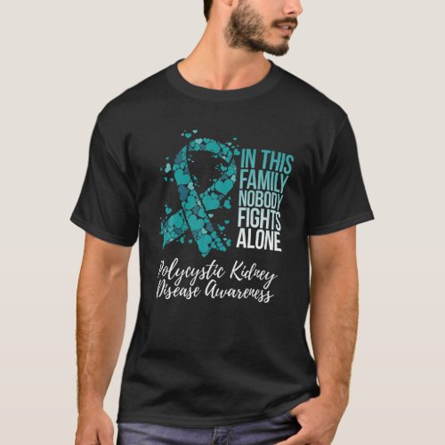 Family Support Polycystic Kidney Disease PKD Aware T_Shirt