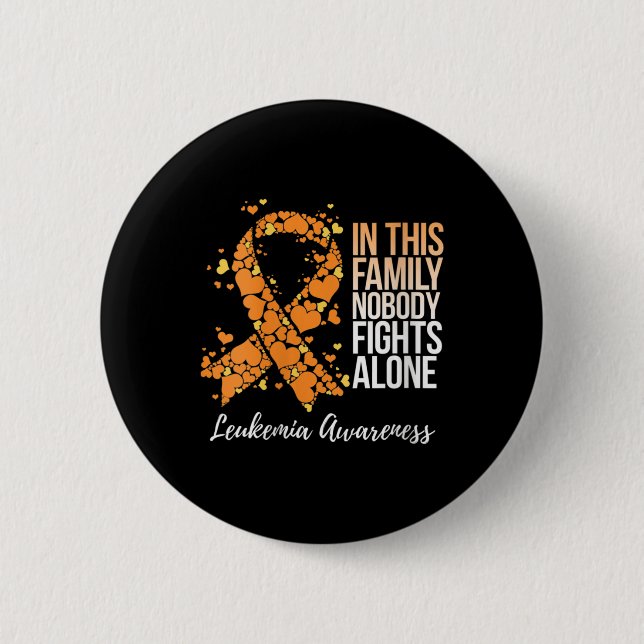 Family Support Tee Leukemia Awareness   Button (Front)
