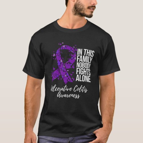 Family Support Ulcerative Colitis Awareness T_Shirt
