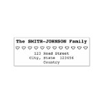 [ Thumbnail: Family Surname + Address + Hearts Rubber Stamp ]