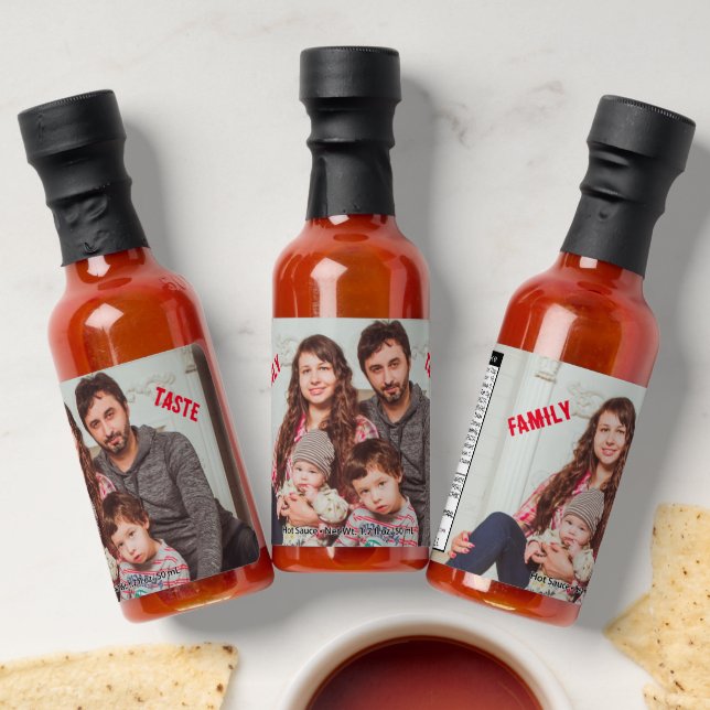 Family Taste | Custom Photo Hot Sauces (Laydown)