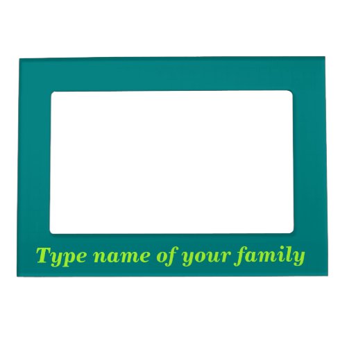 Family Teal Green Magnetic Frame