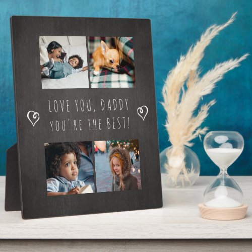 Family template photos Fathers Day keepsake Plaque