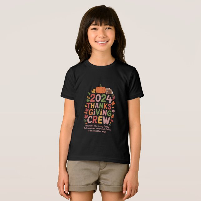 Family Thanksgiving 2024 Crew Turkey Matching Tri-Blend Shirt (Front Full)