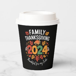 Family Thanksgiving 2024 Thankful For My Tribe Paper Cups