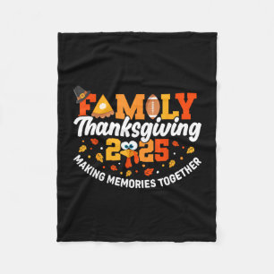 Family thanksgiving 2025 matching outfit turkey fleece blanket