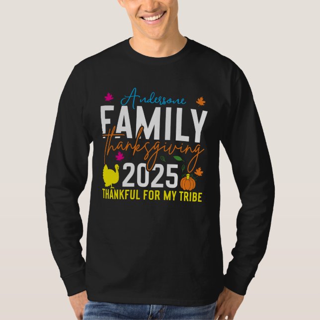 Family Thanksgiving 2025 Shirt | Editable Turkey  (Front)