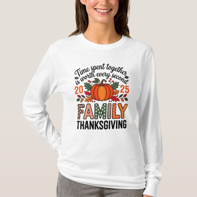 Family Thanksgiving 2025 Shirt | Editable Turkey  (Front)