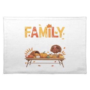 Family Thanksgiving 2025 Thankful For My Tribe Ess Cloth Placemat