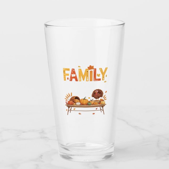 Family Thanksgiving 2025 Thankful For My Tribe Ess Glass (Front)