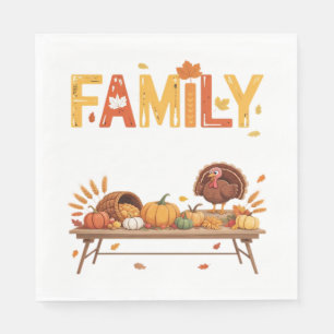 Family Thanksgiving 2025 Thankful For My Tribe Ess Napkins