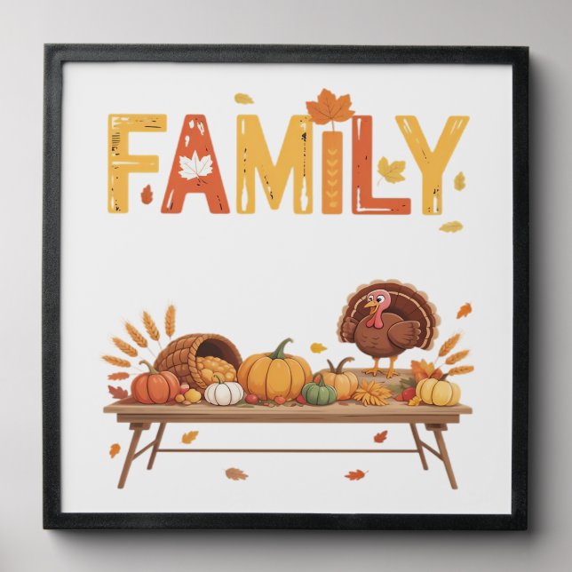Family Thanksgiving 2025 Thankful For My Tribe Ess Peel And Stick Photo Tile (Front Set)
