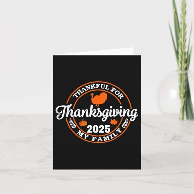 Family Thanksgiving 2025 Thankful For My Tribe Gro Card (Front)