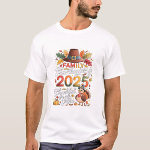 Family Thanksgiving 2025 Thankful For My Tribe Tur T-Shirt