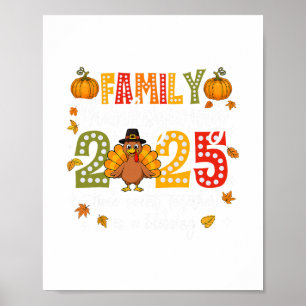 Family Thanksgiving 2025 Thanksgiving Crew Turkey  Poster