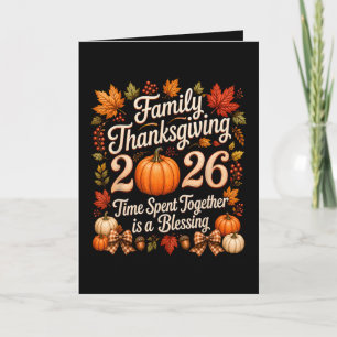 Family Thanksgiving 2026 Thanksgiving Crew Holiday Card