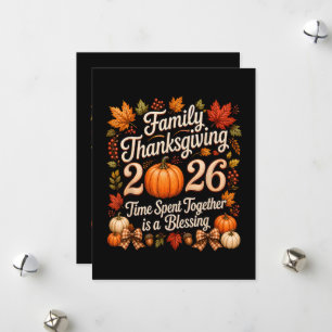 Family Thanksgiving 2026 Thanksgiving Crew Holiday Card