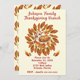 Family Thanksgiving Brunch Invitation