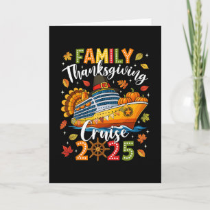 Family Thanksgiving Cruise 2025 Vacation Trip Squa Card