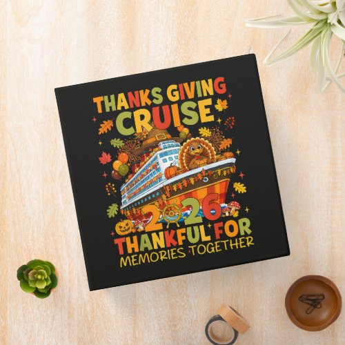 Family Thanksgiving Cruise 2026 Vacation Trip 3 Ring Binder