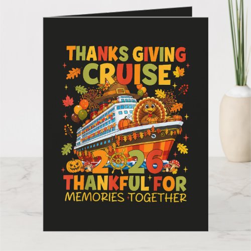 Family Thanksgiving Cruise 2026 Vacation Trip Card