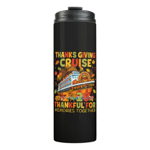 Family Thanksgiving Cruise 2026 Vacation Trip Thermal Tumbler