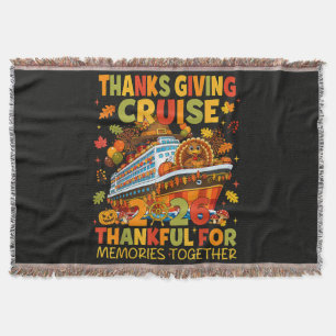 Family Thanksgiving Cruise 2026 Vacation Trip Throw Blanket