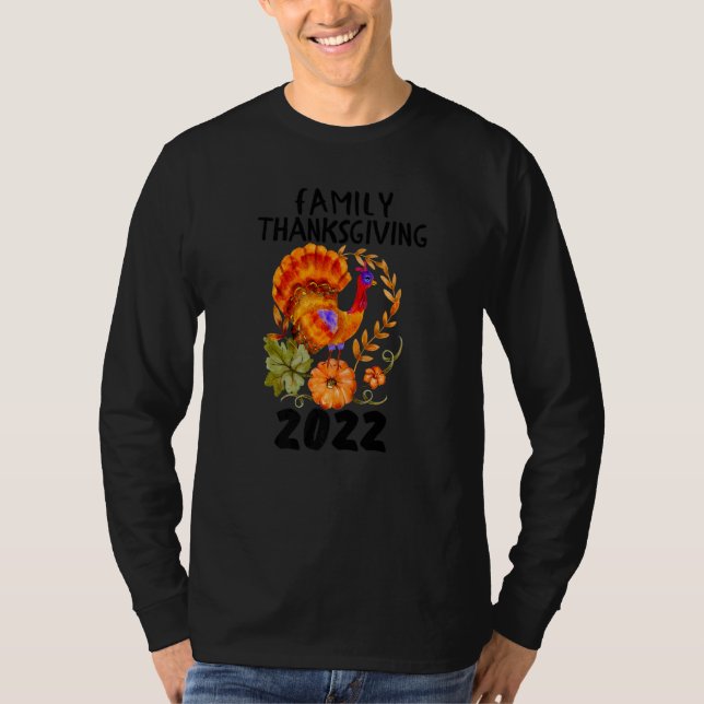 Family Thanksgiving Day 2022 Matching Thankful Aut T-Shirt (Front)