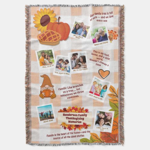 Family Thanksgiving Memories Photo Collage