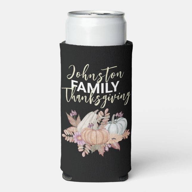 Family Thanksgiving Party Favors Ideas Seltzer Can Cooler (Seltzer Front)
