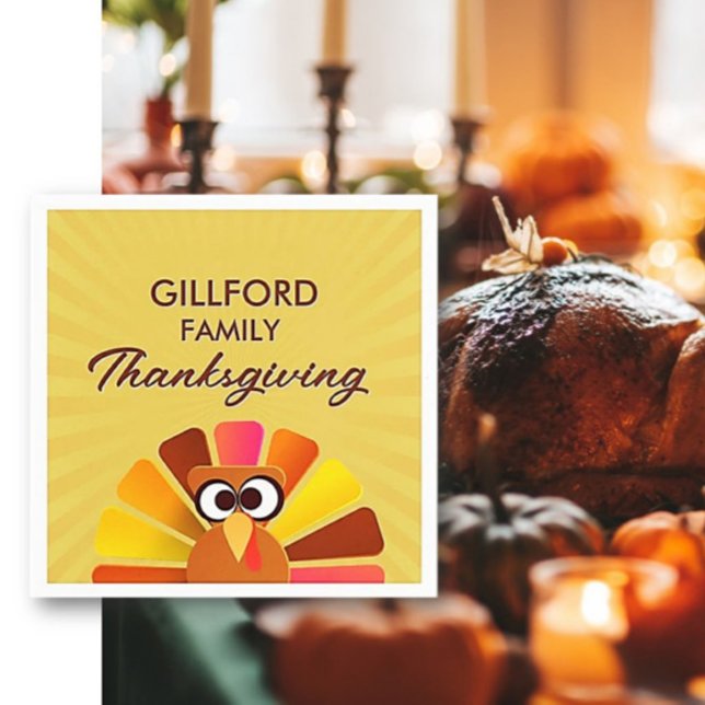 Family Thanksgiving Personalized Paper Napkin (Creator Uploaded)