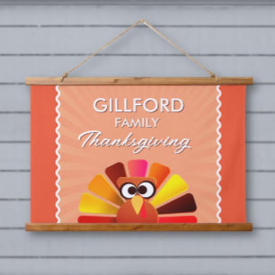 Family Thanksgiving Personalized wall Hanging Tape Tapestry